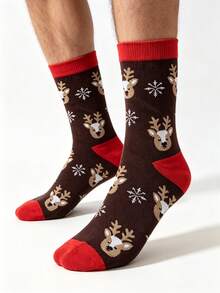 2/10‑Pair Men's Christmas Mid‑Calf Socks, Soft, Breathable, Fun And Personalized Holiday Style, Suitable For Christmas Parties And Festive Occasions - Multicolor - View 7
