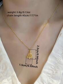 1pc Fashion Pendant Necklace Women Wedding Engagement Party Jewelry Christmas Gift - 1# - View 5