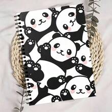 Fun Panda Theme Spiral Notebook A5 Size, Cute Black And White Panda Cover With Pink Cheeks, Suitable For Diary, Journal, Portable Notebook, Design Daily Planner Record Classroom Notes Office Memo Portable Writing Notebook, Suitable For Professionals, Students And Office Use - Perfect Gift Choice, Artistic Cover Design, Learning Formula Record Journal, Subject Study Record Notebook, High Cost-Performance Student Notebook - 1 Pack (50 Sheets, 100 Pages) - View 11