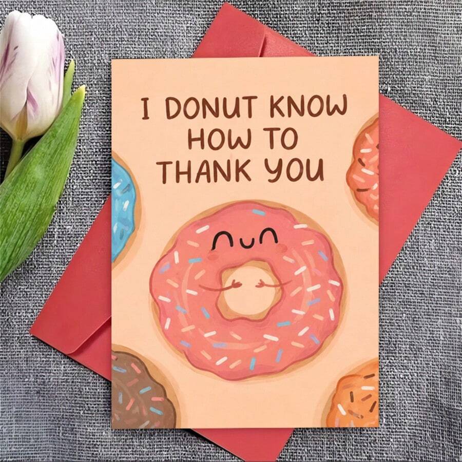 10 Sets (10 Greeting Cards + 10 Envelopes) Vibrant Thank You Card Set, Comes With Envelopes, Perfect For Expressing Gratitude To Teachers, Colleagues, Employees And Friends - A - View 1