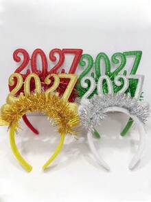 2027 New Year's Party Headband Set - Photo Props And Gifts For New Year's Eve Celebration; Decorated With Shiny Numbers And Stars To Enhance Festive Atmosphere - Perfect For Theme Parties, Birthdays And Christmas Celebrations. - Multiple Styles - View 3