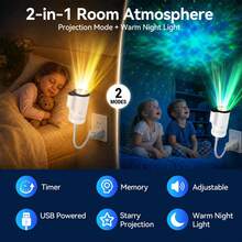 1 buah Lampu Malam Berbintang LED RGB, Multi-Mode, Langit Berbintang Berwarna-warni, Kelap-kelip Bintang, Pencahayaan Suasana Malam, Fungsi Timer, Penggunaan Multi-Scene Untuk Mobil, Ruang Tamu, Cocok Untuk Lampu Malam Berbintang di Langit-langit Kamar Tidur, Penggunaan Dewasa, Home Theater, Pencahayaan Dekorasi Ruangan, Hadiah Hari Valentine, Berkemah, Dekorasi Pernikahan - Langit berbintang/bintang/cahaya malam - View 3