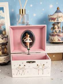 Ballerina Girl Jewelry Wooden Box, Sweetheart Storage Music Box Gift - 1PC - View 5