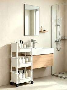 Floor-Standing Storage Rack With Universal Wheels - 3/4/Tier Movable Shelving Unit, Detachable Design, Space-Saving, Suitable For Kitchens, Bathrooms And Living Rooms, Utility Cart - Multiple Specifications - View 10