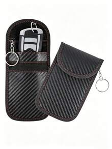 New Car Key Signal Blocking Bag, Car Key Anti-Theft Protection Case, RFID Anti-Theft Key Card Holder, Car Accessories - A - View 16