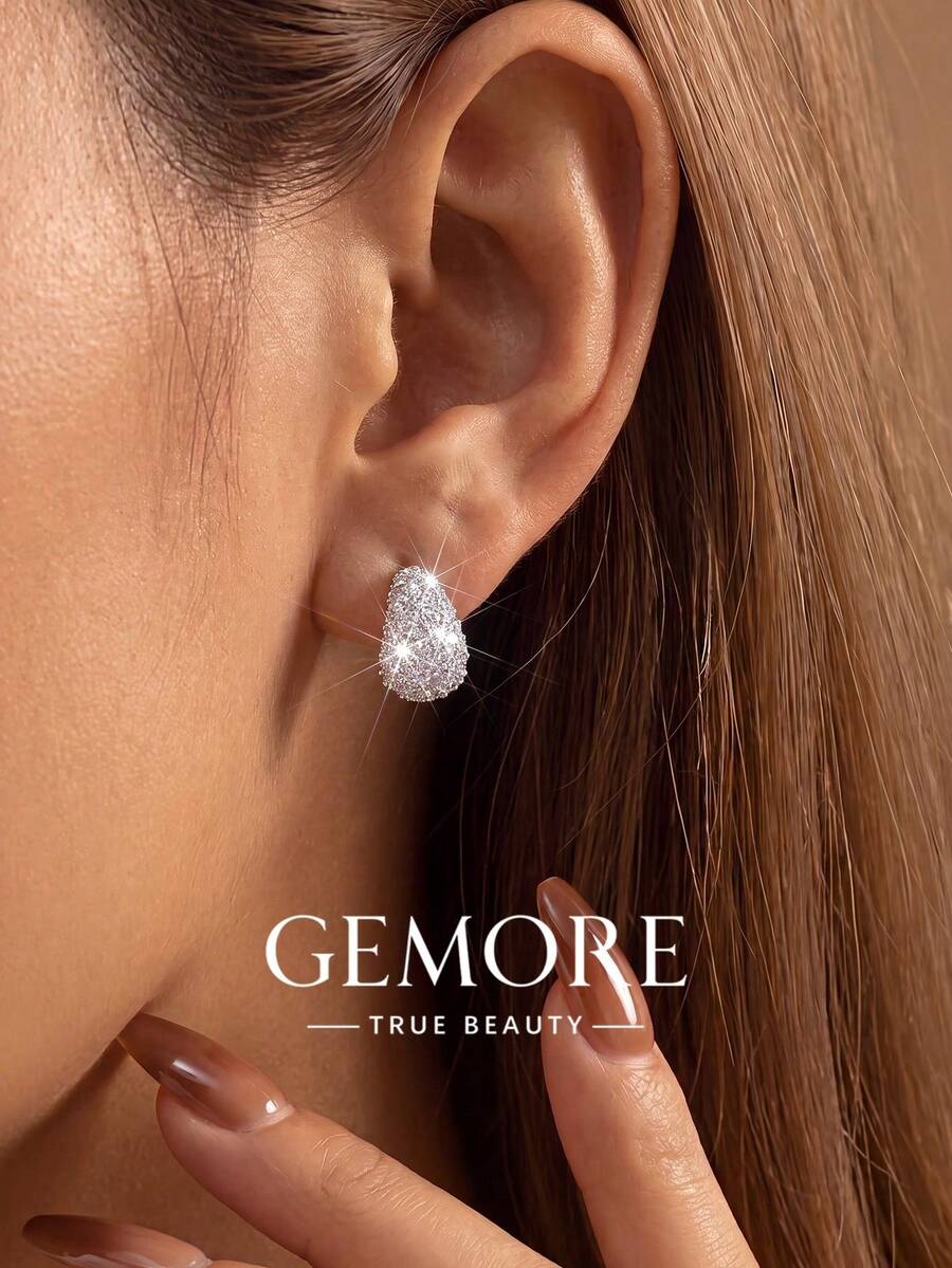 1對亮面水滴耳釘,精緻女士珠寶,適合舞會/派對禮物、生日/約會禮物、日常配戴或完美的節日禮物 - 水滴耳釘 - 查看 1
