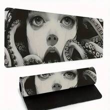 1pc High Quality Non-Slip Mouse Pad With Anime Octopus Girl Design - Perfect For Gaming And Office, Keyboard And Mouse Compatible, Unique Gift Idea, Large Mouse Pad - Octopus Girl - View 11