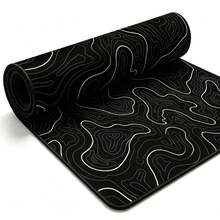 Black & White Large Mouse Pad, Gaming Desk Mat, Large Keyboard Pad, Washable, Rubber Anti-Slip Bottom, Stitched Edge, Gift Mouse Pad, Desk Protector, Desk Mat, Multiple Sizes Available, Computer Keyboard Pad, Laptop Pad - View 6