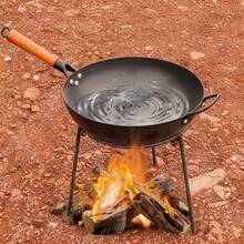 1pc Portable Camping Tripod, Cast Iron Material, Adjustable Legs - Sturdy Metal Structure, Foldable Bracket And Dutch Oven Support, Suitable For Outdoor, Cooking, Outdoor Grill Rack, Camping Equipment, Applicable For BBQ, Heating, Bonfire Gathering And Yard, Backyard Or Garden Scenes - Regular - View 4