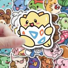 53pcs Cute Anime Stickers Self-Adhesive Waterproof Vinyl Stickers Suitable For Laptops, Water Bottles, Suitcases, Party Decorations, Handmade Art Supplies, Customized Exclusive Cartoon Character Decorations - Multicolor - View 1