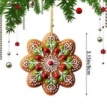 1pc New Acrylic Flat Christmas Tree 2D Snowflake Decorative Hanging Ornament Pendant - Multi-color - View 5