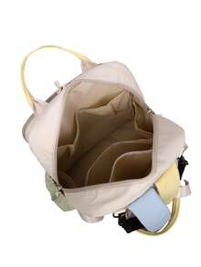 1pc Diaper Bag Backpack - Essential Baby Travel Tote - Multi-Functional Cartoon Ultra-Light Waterproof Diaper Bag, Travel Essential Baby Bag, Large Capacity Diaper Bag, Diaper Pouch, Stroller Hanging Strap, - Unisex Large Capacity Diaper Bag Diaper Pouch Backpack - Yellow and Blue - View 5