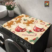 1PC Christmas Element Welcome Mat, Diatomite Absorbent Small Rug, Non‑Slip Floor Mat For Stove Coffee Machine Water Bar Counter, Christmas Halloween Home Decor, Indoor Outdoor Doormat For Front Door Kitchen Area - Multicolor - View 5
