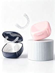 Waterproof Lockable Dental Appliance Storage Box, Adult And Teen Orthodontic Braces And Retainer Case, Moisture-Proof Dental Appliance Storage Box With Lock, Portable Travel Denture Storage Box, Suitable For Home, School, Work And Daily Travel Use - Multicolor - View 1