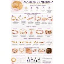 Alambre De Memoria Para Bisuteria y Pulseras paquete - Dorado - Ver 3
