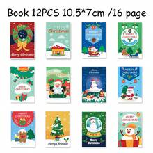 20 cuốn sổ tay Noel, giấy ghi chú, nhật ký, sổ kế hoạch, sổ kế hoạch tuần, văn phòng phẩm hoạt hình cho học sinh và văn phòng, sổ tay bỏ túi mini - Hình chữ nhật - Xem 2