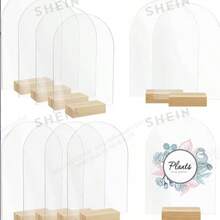 10 Sets Clear Arch Acrylic Cards With Base, Wedding Party Guest List Seating Cards, Blank Seating Sign Hexagon Acrylic Board, For Weddings, Banquets, Parties, Offices, Etc. - Transparent - View 2