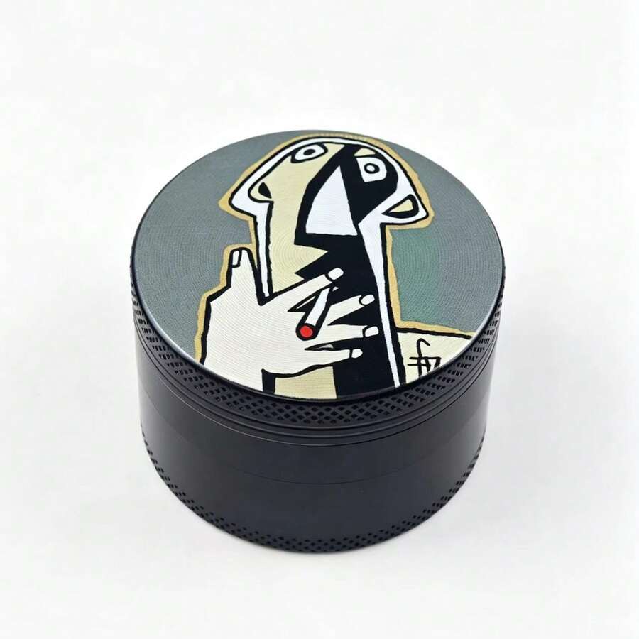 New Famous Painting Cartoon Style Grinder - Compact Travel Grinding Device, Suitable For Women And Men As Birthday/Valentine's Day Gift, Travel Accessory, Fun Aesthetic Style, Durable Construction, Great Gift Choice