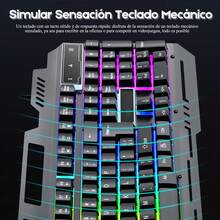TF600 RGB Mechanical Gaming Keyboard And Mouse USB Kit Spanish - View 3