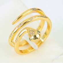 Enamel Zirconia Gold Color Serpent Rings 24k Gold Plated Fashion Irregular Adjustable Snake Ring Europe America Personality Jewelry - Snake Rings - View 20