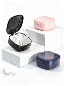 Waterproof Lockable Dental Appliance Storage Box, Adult And Teen Orthodontic Braces And Retainer Case, Moisture-Proof Dental Appliance Storage Box With Lock, Portable Travel Denture Storage Box, Suitable For Home, School, Work And Daily Travel Use - Multicolor - View 2