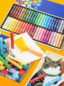1 Set Metallic Color Oil Pastels, Multiple Colorful Fluorescent Oil Pastels, Ultra Soft High Pigment Crayon Set, Suitable For Art Painting, Oil Painting Creation And Graffiti - Sets - View 6