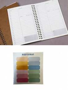 Kraft Paper Scroll Planner - A5 Size Daily & Weekly Planner, Office Stationery Time Management Journal, Suitable For Work Task Notebook - Multicolor - View 14