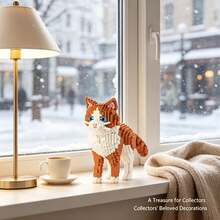Cute Brown Cat, 2000+ Beads, Halloween Gift, Creative Room Decor, Desktop Ornament, Birthday Gift, Christmas Gift, Best Friend Gift, Couple Gift, New Year Gift, Suitable For Everyone - Multi-color/ys1939/Cute Brown Kitten - View 5