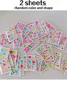 330pcs Self-Adhesive Jewelry, Suitable For Handmade Crafts; Gem Stickers For Use; Also Flat Plastic Fake Jewelry For Scrapbooking, And Gemstones For Face Decoration - Multicolor - View 11