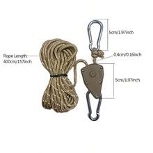 4pcs 157.48 Inch Metal Pulley Camping Tent Guy Rope With Reflective Strip, Adjustable Drawstring Buckle Fastener, Suitable For Outdoor Camping, Outdoor Equipment, Awning Fixing And Holiday Decoration, Elastic Outdoor Storage Bag, Easy Installation - Multicolor - View 5