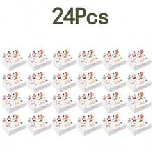 6/12/24 Pcs Christmas 3D Cartoon Gift Boxes Xmas Candy Container Paper Wrapping Box For Indoor Home Office School Holiday Party Favors Supplies - White - View 12