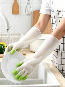 1/3 Buah Sarung Tangan Pembersih Rumah Tangga dengan Manset Panjang, Sarung Tangan Cuci Piring dan Cucian yang Dapat Digunakan Kembali untuk Dapur dan Kamar Mandi - Versi yang ditingkatkan - View 9