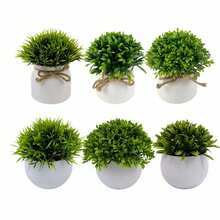 6/3/1pc Mini Realistic Artificial Potted Plants, , Suitable For Desk Decor, Wedding Favors, Bridal Shower Decor, Home Office Decor And Centerpiece - Multicolor - View 10