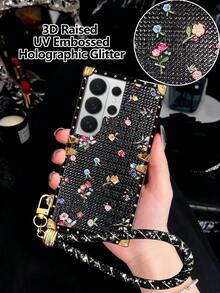 Multi-color Gold Foil Embossed Glitter + Wrist Strap
