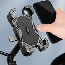 1 Set ABS Motorcycle Phone Holder, Anti-Vibration Stable Navigation Mount, Suitable For Delivery Drivers, Electric Scooters, Bicycles And Motorcycles - Multicolor - View 2