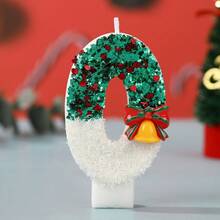 1pc Number 0‑9 Cake Candles,Christmas Bell Design Candle,Cute DIY Holiday Cake Topper,Festive Wish Candle For Birthday,Christmas Party Dessert Decor - Multicolor - View 11