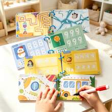 Pre-School Pencil Control Training Workbook, Children Pre-Writing Tracing Activity Book, Toddler Handwriting Practice & Fine Motor Skills Training Book, Learning Toy For 3-6 Years Old Kindergarten - Pen Control Workbook - View 1