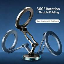 Ultra-Thin Magnetic Car Phone Holder 360° Rotating Strong Magnet Ensures Secure Mounting, Quick Adhesive Installation, Compatible With All Car Models And Smartphones - Multicolor - View 5