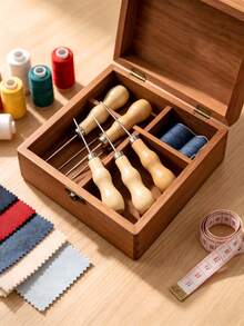 DIY Candle Punching Tool, Round Hole Conical Crochet Hand Drill, Silicone Mold, Practical Small Candle Punching Auxiliary Wooden Tool - 1PC - View 2