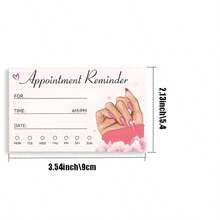 20/50Pcs Nail Salon Appointment Reminder Cards, Fill‑In Blank Paper Booking Reminder Note Cards For Beauty Salon Use - Sets - View 5