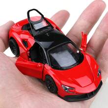1pc (Bagged) Zinc Alloy Sports Car Toy, High-Quality Alloy Casting, Spring Function, Children's Toy, Suitable For Boys Over 3 Years Old, Gift - Multicolor - View 10