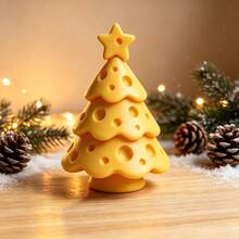 1pc Cheese Christmas Tree Ornament, Highly Attractive Food-Shaped, Mini 3D Desktop Decoration, Suitable For Desk, Dining Table, Office, Bookshelf, Living Room, Room Decor, Gift For Friends And Colleagues, Christmas Gift - Multiple Styles - View 6