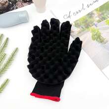 Black Magic Curl Sponge Gloves For Hair Twisting, Barber Wave & Dread Styling Tool For Men And Women - Multicolor - View 6