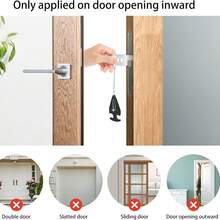 Tatukiko Bedroom Travel Hotel Door Anti-Theft Lock, Portable Anti-Theft Door Stopper Pin, Door Stopper Bolt, Anti-Theft Lock, Travel Lock, Security Protection Lock - Multicolor - View 6
