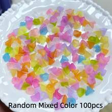 100pcs/Bag Mixed Color Flower Shape Acrylic Beads Colorful Calla Lily Flower Beads Loose Beads For DIY Handmade Bracelet Necklace Phone Chain Decorative Handicrafts Jewelry Making Supplies - Multicolor - View 12