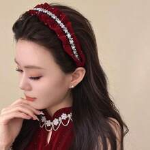 Premium Baby's Breath Pleated Headband For Women, Versatile Hair Hoop For Outings, Face-Slimming Hair Clip Head Accessory - Multicolor - View 5