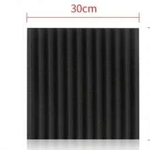 12pcs Black Sound-Absorbing Foam Panels, Soundproofing Wall Tiles For Home Studio, Office, Recording Room, Noise Reduction, Easy Installation, Decorative Wall Sound-Absorbing Pads - A - View 6