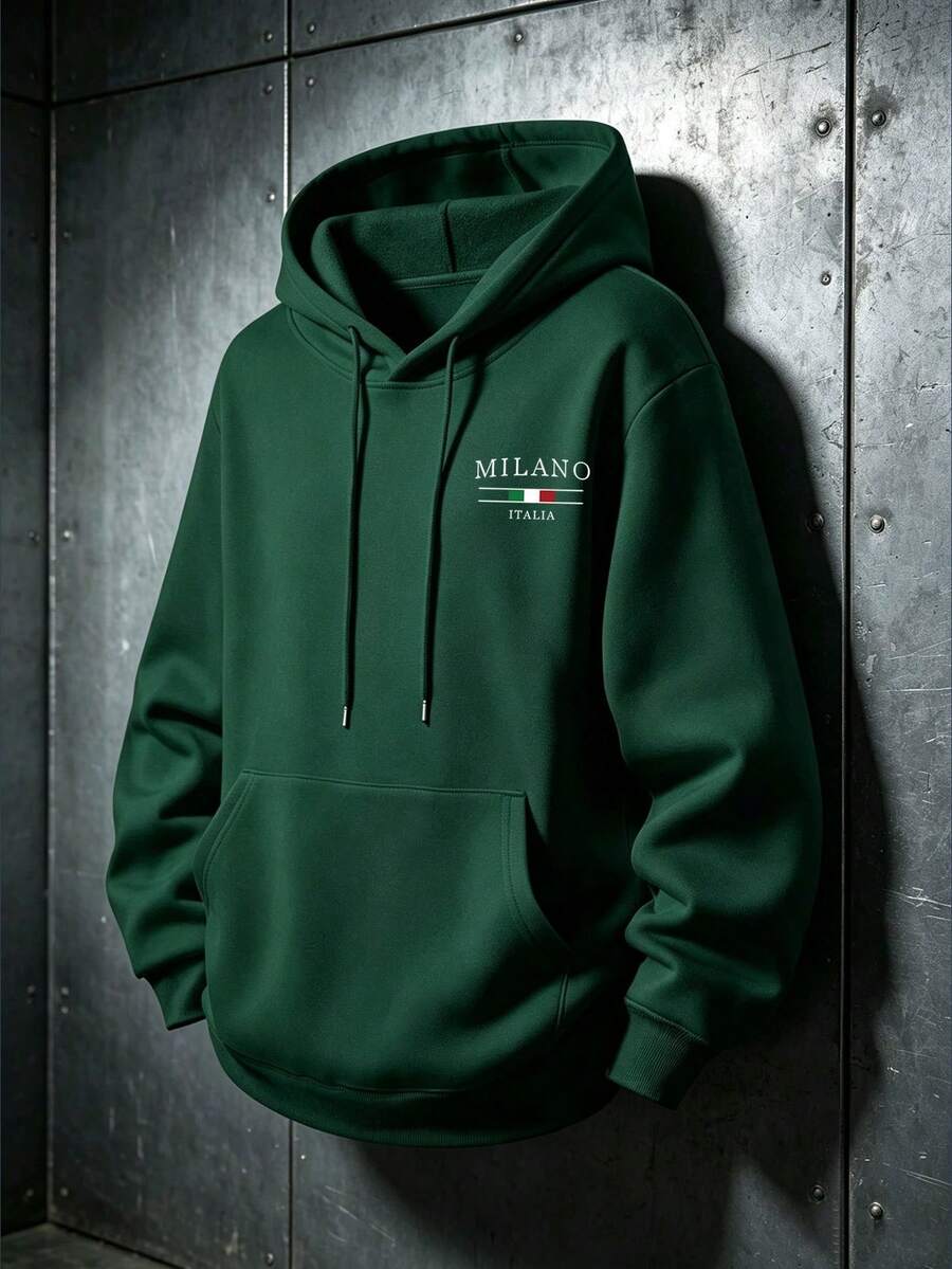 Men Hoodies - Dark Green - View 1