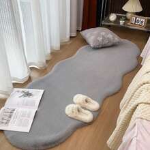 Soft Fluffy Rug Grey Area Rug,For Bedroom,Living Room,Study,Office,Plush Bedroom Rugs,Washable & Non-Slip,Shaggy Rug,Faux Fur Rug,Living Room Rug,Bedroom Rugs,Bedside Rugs,Decorative Rug,Bedroom Decor,Home Decor,Room Decorations - Grey - View 2