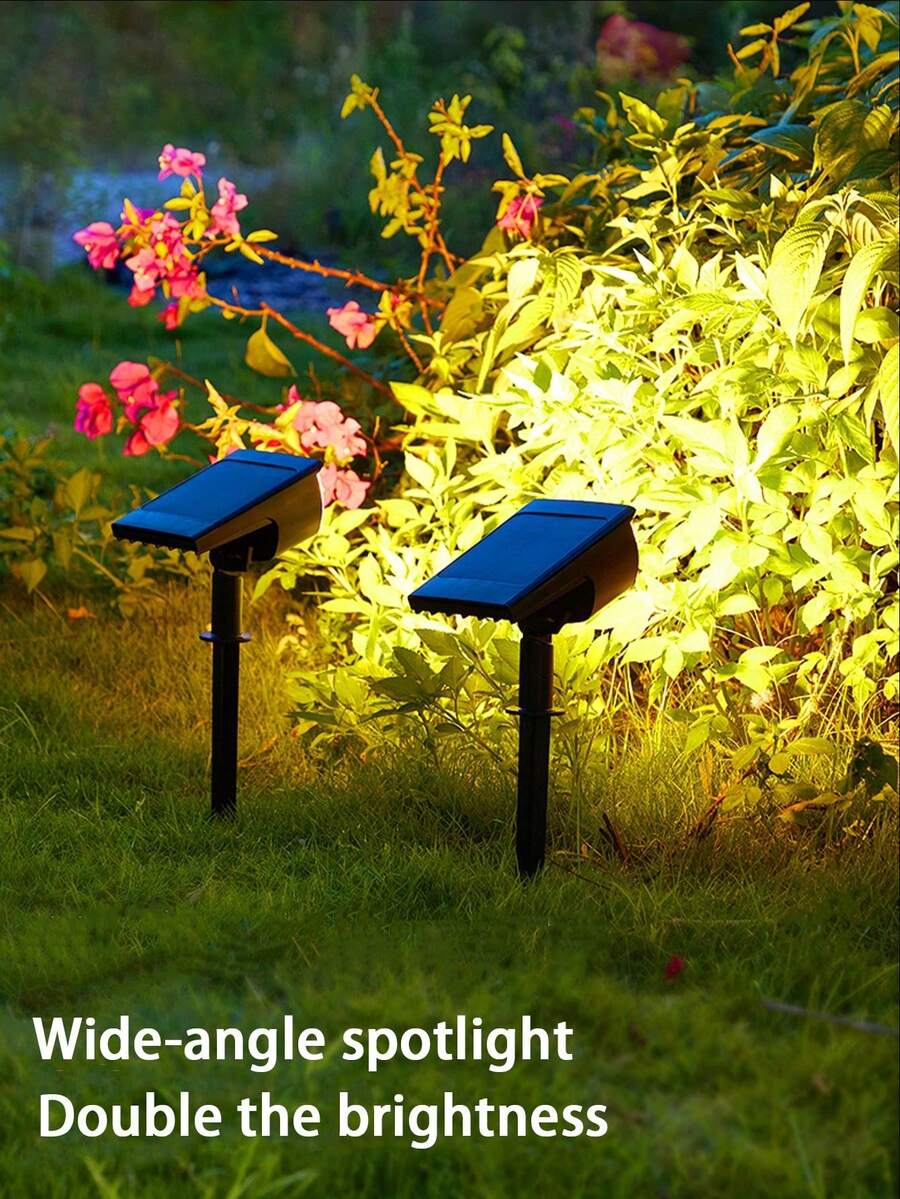 7LED Outdoor Solar Waterproof 7-Statue Spotlight Floodlight Tree Light Dual-Use Spotlight Super Bright Landscape Yard Lawn Garden Villa Decorative Lighting Suitable For Yard, Landscape, Statue, Fountain, Garden, 1pc/3pcs - Spotlight - View 1